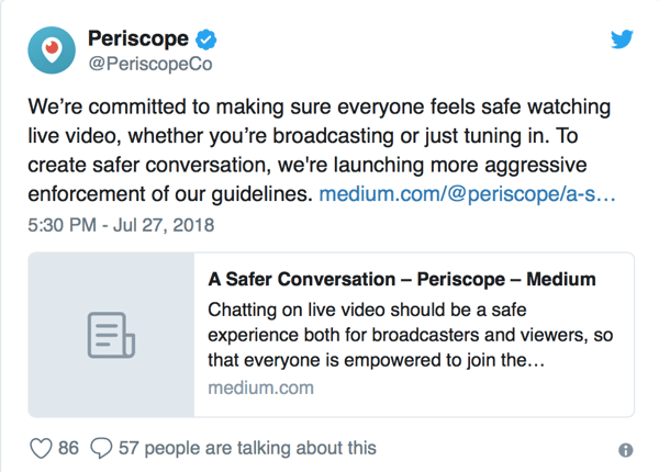 Periscope Response 