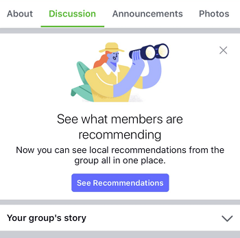FB Group recommendation 