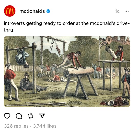 image of a mcdonalds brand text on threads brand example