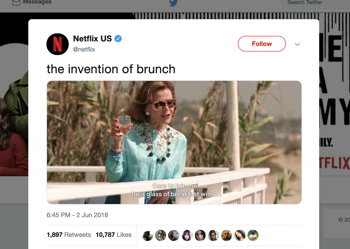 Netflix invention of brunch meme