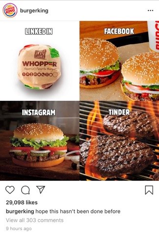 meme example from Burger King
