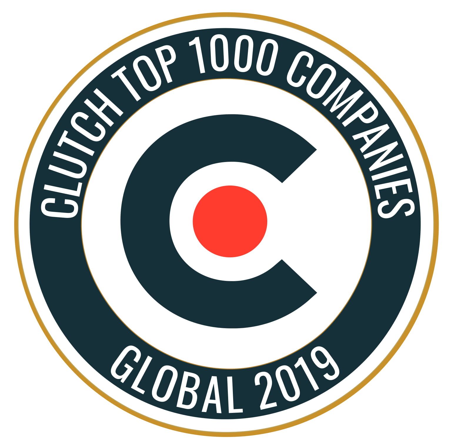 Clutch top global companies 2019 badge